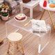 thumbnail image 4 of KAKOWELY Modelo de mesa de té decorativa, mesa de té transparente, mini decoración de casa, accesorios para casa de muñecas, 4 of 5