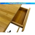thumbnail image 4 of Medium Bamboo Laptop Portable Table Tray Desk - Height Adjustable, Foldable, 8 Tilting Angle's, Cup Holder, Drawer, with USB Cooling Fan - Perfect Breakfast Serving Bed Tray, 4 of 8