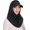 Solid Black, variant on Women's Summer Balaclava Hood Hat with Detachable Cap Lightweight Skull Beanie
