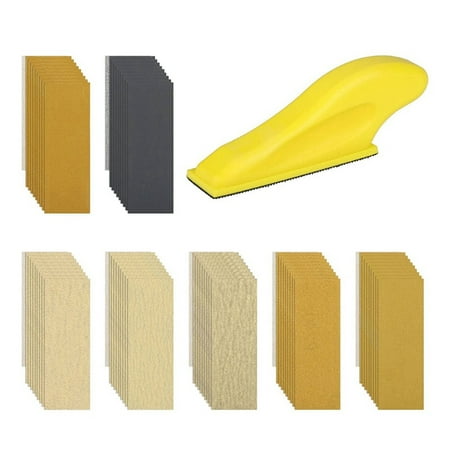

Sander Tool Mini Detail Hand Sanding Tool for Small Projects with 70Pcs Sand Paper-Grit 80 120 180 240 400 1000 1500