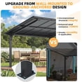 thumbnail image 3 of AECOJOY 12'x10' Lean to Hardtop Metal Carport Gazebo, 10x12 Outdoor Freestanding Pergola Gazebo on Clearance for Patio, Large Pergolas and Gazebos with Heavy Duty Steel Roof Awnings for Decks, 3 of 7