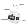 thumbnail image 3 of Uxcell Clicker Counter Hand Tally Counter Mechanical 4-Digit Number Click Pitch Counter White, 3 of 5