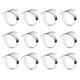 thumbnail image 1 of Servilletero de 12 Piezas, Servilletero Circular para Boda, Fiesta de Navidad, Cena, Decoración de Mesa, Plata, 1 of 6