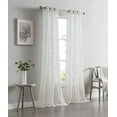 thumbnail image 1 of Dainty Home Rita Floral Embroidered Light Filtering Curtain 38 x 108 Inch 2 Panels, White, 1 of 5