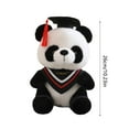 Graduation Panda Bear with Black Cap Graduation Gift 10 Inch Stuffed