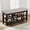Gray, variant on 40" Shoe Storage Bench with Leather Cushion, 2-Tier Wooden Shoe Rack Organizer for Entryway, Mudroom, or Hallway, White