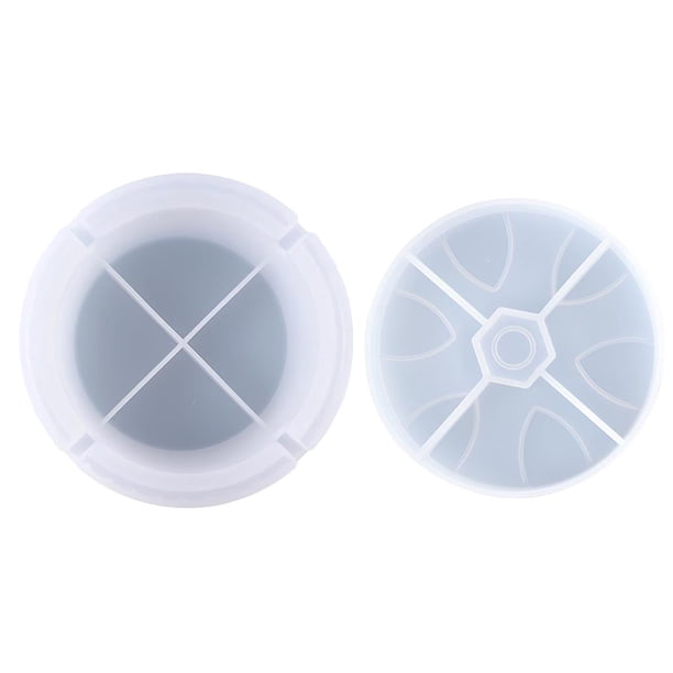 Silicona Para Cenicero En Forma De Neumático, Bandeja Redonda Para Cigarrillos, Molde De Resina Con Tapa, Contenedor De Almacenamiento Grande, Molde Para Cenicero, Decoración Del Hogar 2 Unids/Set Yuarrent HA019086-00