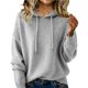 thumbnail image 2 of Suéteres de mezcla de Cachemira for mujer, sudaderas con capucha de lana suave con cuello redondo, jersey de punto acogedor con cordón for Otoño e Invierno 2026, 2 of 4