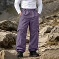 thumbnail image 2 of Dresfit Mens Cargo Pants Drawstring Baggy Sweatpants Wide Leg Adjustable Hiking Carpenter Pants Straight Leg Elastic Waist Open Bottom Athletic Work Pants M, 2 of 6