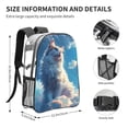 thumbnail image 4 of Kdxio Clear Sky Blue Cat Clear Backpack, Transparent Bookbag for School for Women Men, Capacity Clear Bag for College, Travel, 4 of 7