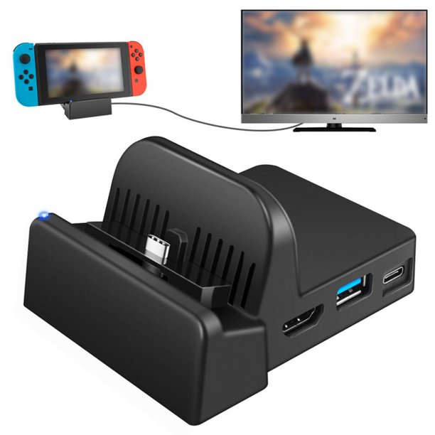 For Nintendo Switch Dock Portable Switch Charging Stand Switch Tv Dock Compact Switch To Hdmi Adapter Walmart Com Walmart Com