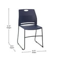 thumbnail image 3 of Navy Sled Base Stack Chair, 3 of 4
