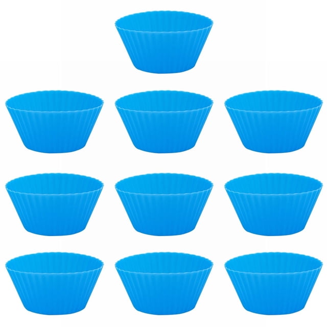 Moins de 5 Moules de Cuisson 10 Pcs Moules de Cuisson Antiadhésifs 10 Pcs Moules de Cuisson en Silicone Réutilisables Antiadhésifs Gâteau Résistant à la Chaleur pour Fêtes Fêtes