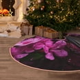 thumbnail image 5 of Lukts Pink Blossoms Butterfly Print Color Life Christmas Tree Skirt, Winter Holiday Tree Mat Decoration ,Can be Used as A Shawl-36", 5 of 6