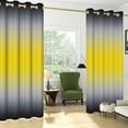 thumbnail image 2 of Nanqianyi Ombre Blackout Curtains Yellow Grey Black Gradient Curtains for Living Room Bedroom, Thermal Insulated Grommet Drapes 2 Panels 42''Wx96''L, 2 of 8