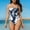 Swimwear-578Multicolor, variant on Xdegoge One Piece Swimsuits for Women Square Neck Monokini Bathing Suits Smooth Vertical Striped Pattern Ruched Tummy Control Slimming Resort Travel