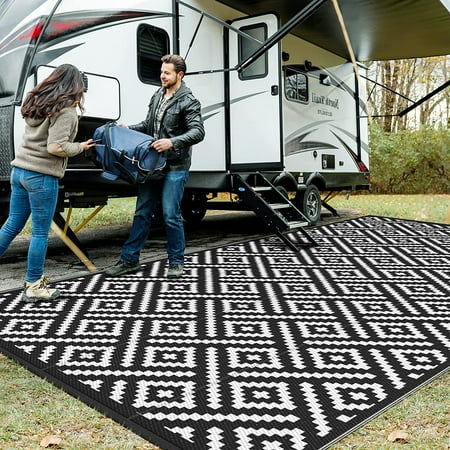 Hantdan Large Outdoor Rugs 9x18, Reversible Mats, Waterproof Camping ...