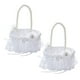 thumbnail image 3 of Cestas de flores para niña perfecl Cesta de encaje con asa de boda 2 Estilo, 3 of 8