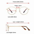 thumbnail image 5 of 3 Pack Reading Glasses for Men Women,Blue Light Blocking Glasses, Spring Hinge,Metal,Round,Anti Eyestrain,Gold, +3.50, 5 of 8