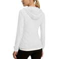 thumbnail image 4 of Kids' Solid Color Softshell Jacket, Lightweight Hooded Windbreaker with Zipper Side Pockets for Outdoor Play, Daily Outings and Casual Activities, Suitable for Kids, 3‑12 Years White 5-6 Years, 4 of 9