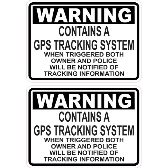 StickerTalk Contains GPS Tracking System Vinyl Stickers, 3.5 inc