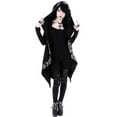 thumbnail image 6 of Odeerbi Cardigan For Women Loose Gothic Punk Jacket 2025 Long Sleeve Hooded Black Cardigan Coat Black, 6 of 9