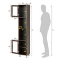 thumbnail image 3 of Costway 71'' Tall Tower Bathroom Storage Cabinet Organizer Display Shelves Bedroom Brown, 3 of 11