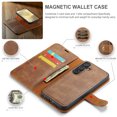 thumbnail image 2 of Allytech Wallet Case for Samsung Galaxy S24 Plus with 3 Card Slots & Cash Pocket, 2 in 1 Detachable Strong Magnetic Case, Retro PU Leather Shockproof Magnetic Clasp Slim Protective Shell - Brown, 2 of 8