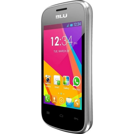 BLU Dash JR Social Social D141s 256 MB Smartphone, 3.5" LCD, 128 MB RAM, Android 2.3 Gingerbread, 2G, Silver