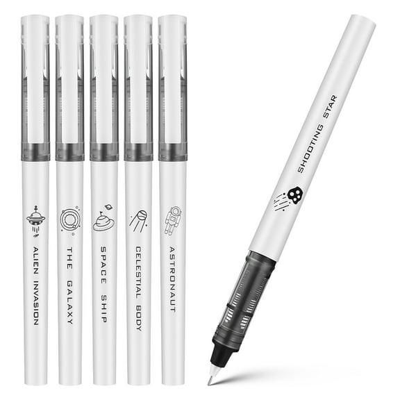 OUNONA  6 Pcs Brush Question Pen with Surge Protector Tip Ballpoint Pens Fine Work