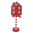 thumbnail image 1 of Decoración navideña, parada aquí, Metal, madera maciza, LED, delicado Papá Noel, parada aquí, adorno para árbol para fiesta de Navidad, casa, 11,3x8x33cm, 1 of 5