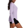 thumbnail image 4 of DAFEI Haut de Sport pour Femmes à Manches Longues, Col Rond, Séchage Rapide, Vêtement de Protection contre le Soleil, Randonnée et Course, 4 of 7