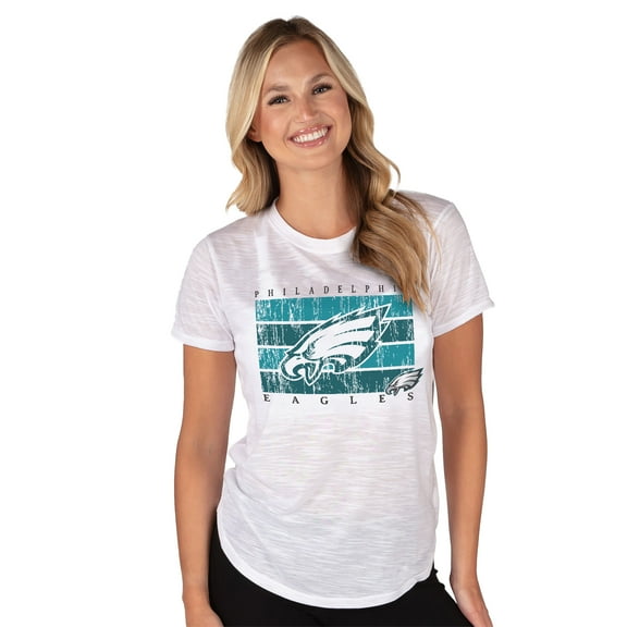 Women's Concepts Sport  White Philadelphia Eagles Infuse Lightweight Slub Knit Top