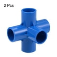 thumbnail image 3 of 5-Way Elbow PVC Pipe Fitting,Furniture Grade,3/4-inch Size Tee Corner Fittings Blue 2Pcs, 3 of 3
