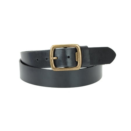 - 1-1/2 in. US Steer Hide Men's Leather Belt with Detachable Antique Brass Finish Bottle Opener Buckle