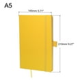 thumbnail image 2 of Uxcell A5 Lined Journal Notebook Hardcover 160 Pages 80 Gsm Thick Ruled Paper with Pen Loop, Yellow, 2 of 6
