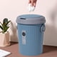 thumbnail image 5 of QTBIUQ - Papelera de baño de gran capacidad con tapa, 6 l, redonda, gruesa, color azul, 5 of 8