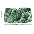 thumbnail image 6 of Awypu Palm Leaf Green Tropical Leaves Decorative Sunshades Car Sun Shade Windshield 51.18*27.59 in, 6 of 7