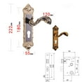 thumbnail image 4 of Antique Universal Indoor Lever Door Locks Entry Door Lever Lock Mortise Zinc Alloy Handle, Bedroom Classic Door Lock, 4 of 11