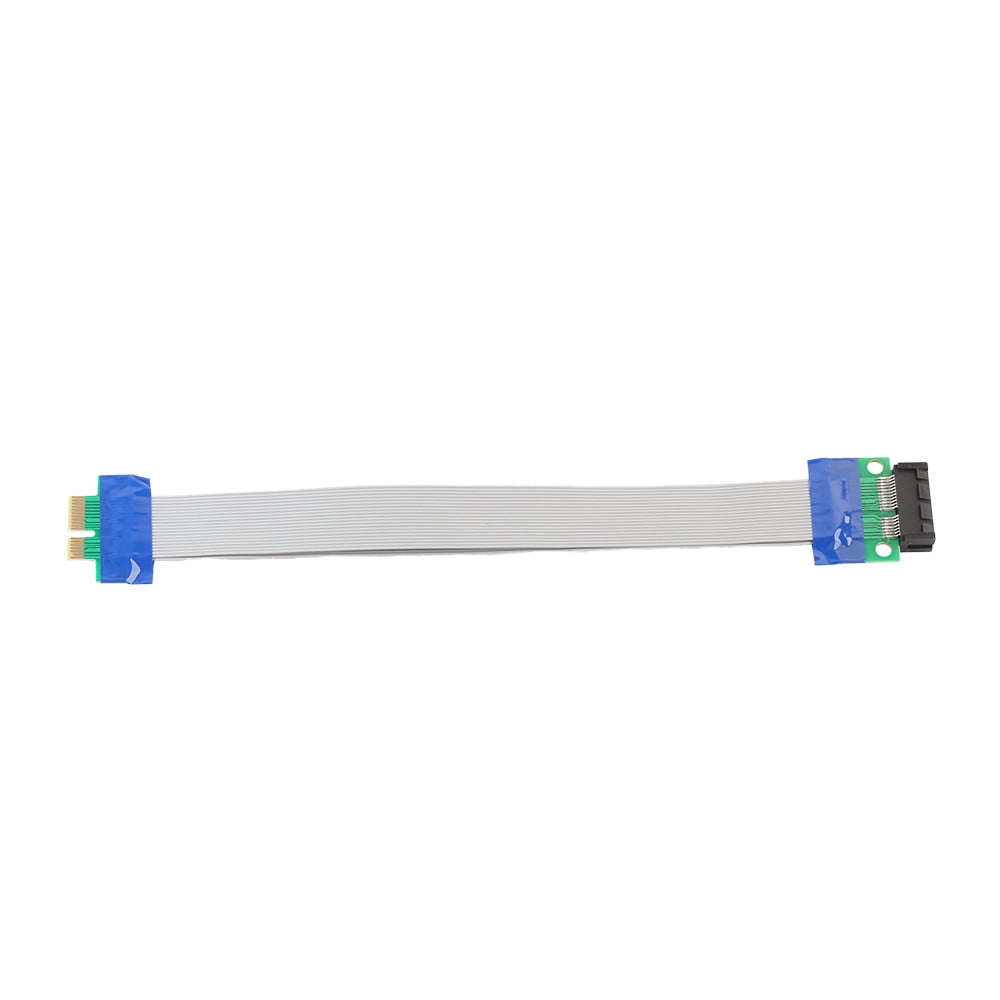 PCI-E 1X Slot Riser Card Extender Ribbon Flex Flexible Extension Cable 20cm 