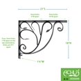 thumbnail image 2 of Achla Designs B-10 Leafy Leaf - Buzón decorativo de hierro forjado, soporte para estante, color negro, 2 of 2