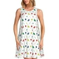 thumbnail image 1 of Balery Happy Graduation Vestidos de verano para mujer con estampado: vestido holgado sin mangas, vestido playero informal y cómodo para días calurosos., 1 of 7