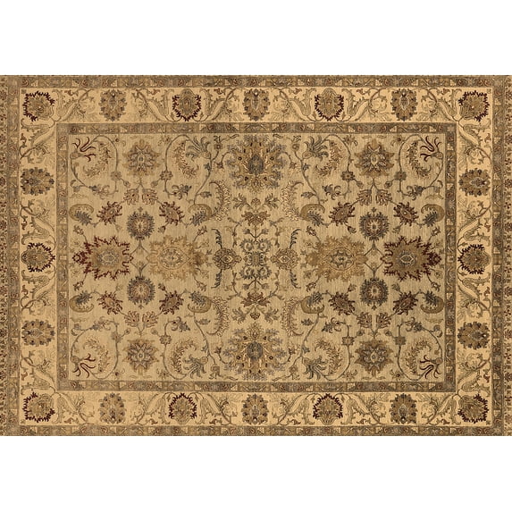 Ahgly Company Indoor Rectangle Oriental Brown Industrial Area Rugs, 4' x 6'