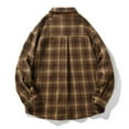 thumbnail image 5 of Plaid Flannel Shirt for Men Long Sleeve Casual Button Down Tops Soft Brushed Winter Warm Comfortable Shirts Yellow XL, 5 of 5