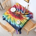 thumbnail image 2 of Colorful Tie Dye Pattern Square Tablecloth,Waterproof Square Table Cover,Wipeable Spillproof Washable Table Cover for Home Kitchen Party Decor 42"X42"(107x107cm), 2 of 6
