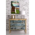 thumbnail image 3 of Crooked Lake, Michigan, Adirondack Chairs and Lake (16x24 Giclee Gallery Art Print, Vivid Textured Wall Decor), 3 of 3
