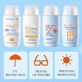 thumbnail image 5 of ¡Gran venta! Protector solar facial Cuidado del agresor ambiental solar resistente al agua, Playa resistente al agua para todo tipo de piel Cuidado facial, Bloquea los rayos UV Tamaño de la bolsa de, 5 of 5