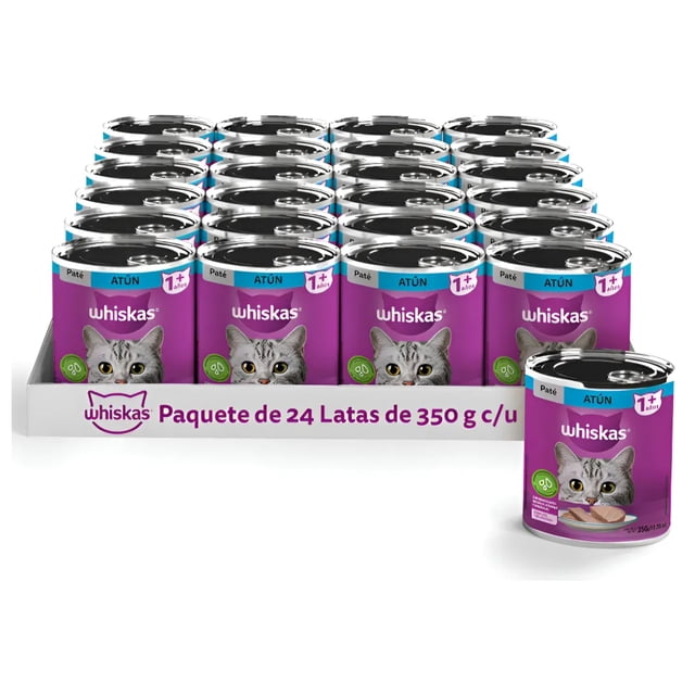 Caja Lata Whiskas Atun 350 g (24 Pzas)
