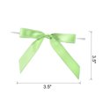 thumbnail image 2 of Unique Bargains 50Pcs Mini Ribbon Bow 3.5' Twist Tie Mini Fabric Satin Ribbon Flower Bows Craft DIY Sewing Bows Light Green, 2 of 5