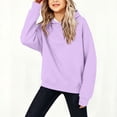 thumbnail image 6 of NAISIBABY Girls Sweatshirts Long Sleeve Casual Soft Solid Color Pullover Sweatshirts Purple Size 10, 6 of 6